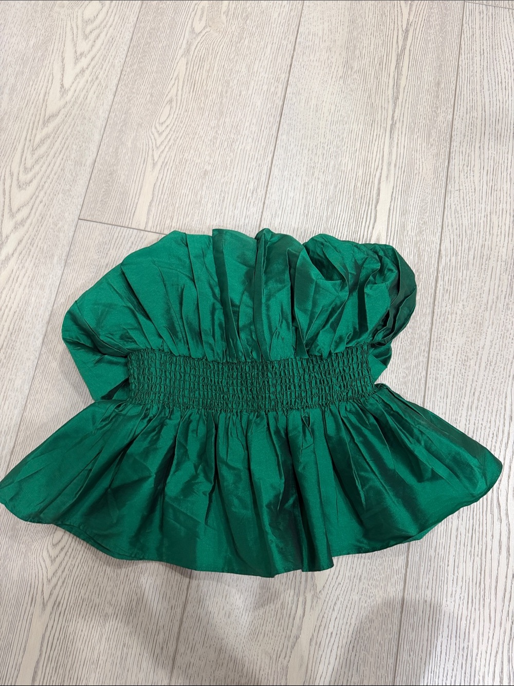 MAJORELLE Girls Green Smocked Waist Party Dress